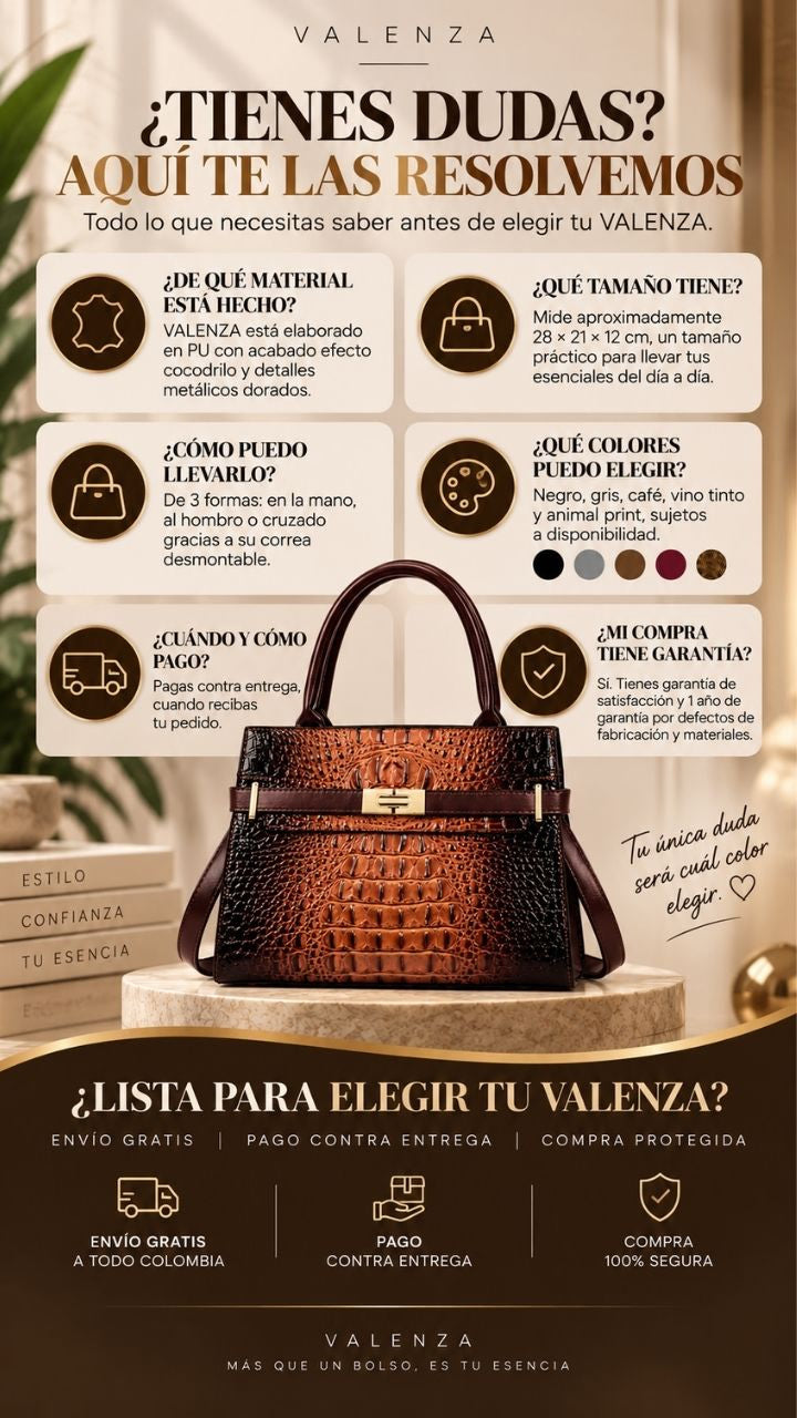 VALENZA - Bolso Croco