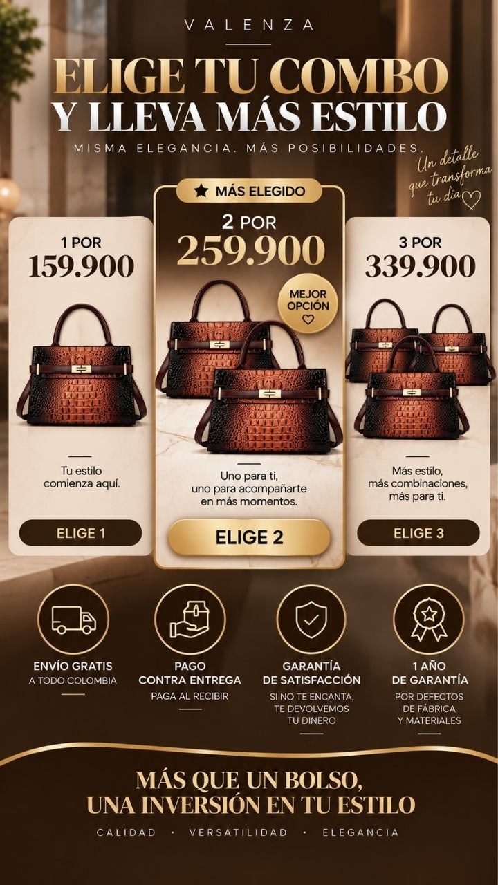 VALENZA - Bolso Croco